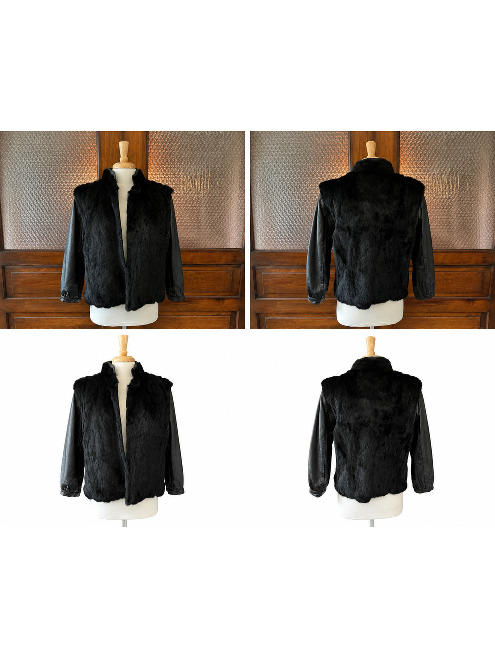 Vintage Convertible Fur & Leather Jacket